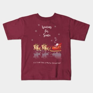 Waiting for Santa - Winter Holiday Christmas & Happy New Year Kids T-Shirt